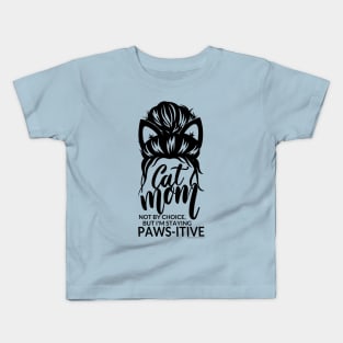 Cat Mom Paws-itivity! Kids T-Shirt